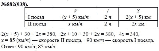 Ответ к задаче № 882 (938) - Ю.Н. Макарычев, Н.Г. Миндюк, К.И. Нешков, С.Б. Суворова, гдз по алгебре 7 класс